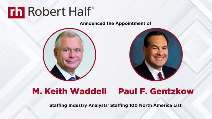 Robert Half Executives Named to Staffing Industry Analysts' 2024 North America Staffing 100