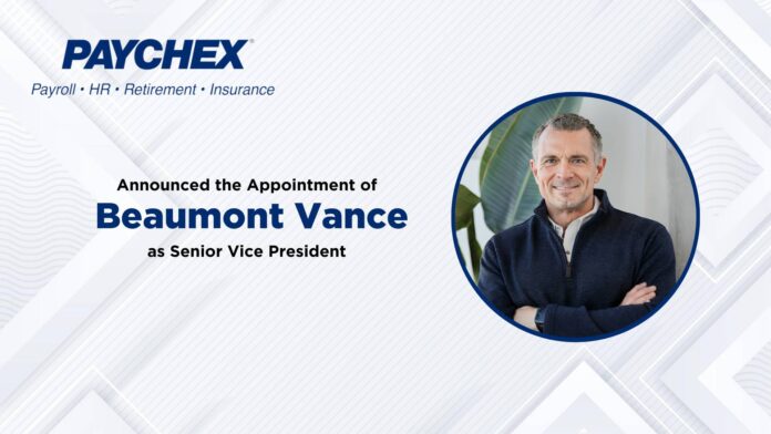 Paychex Names Beaumont Vance as Senior Vice President of Data, Analytics, and AI
