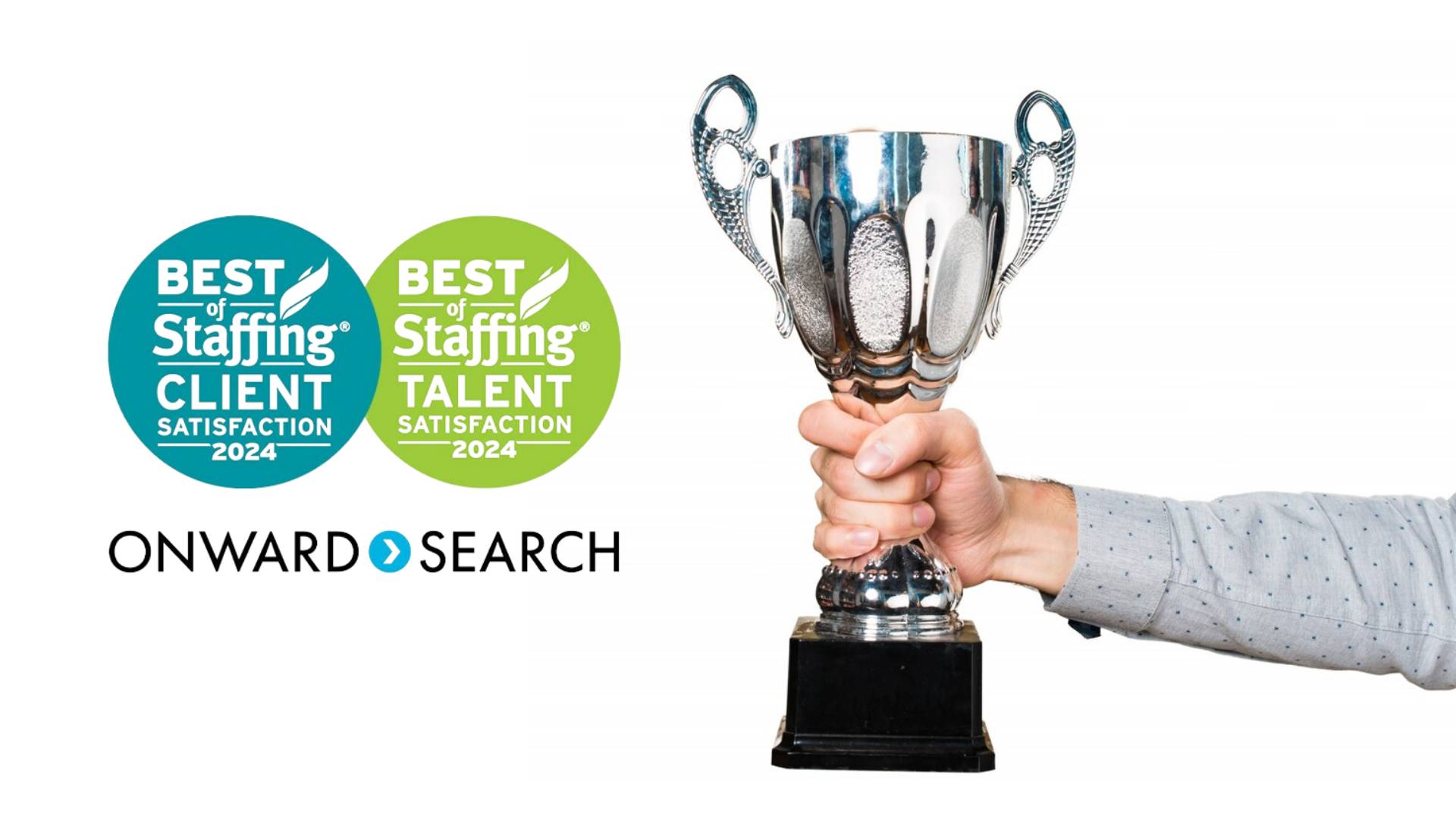 Onward Search Wins ClearlyRated's 2024 Best of Staffing Awards for Fourth Consecutive Year
