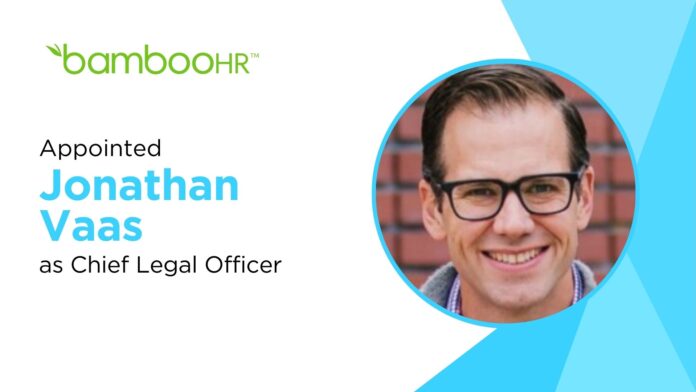 BambooHR Welcomes Jonathan Vaas as Chief Legal Officer to Drive Growth and Innovation