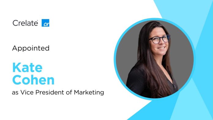 Crelate Appoints Kate Cohen as Vice President of Marketing to Drive Growth and Innovation