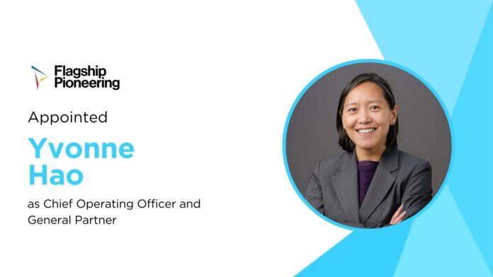 Flagship Pioneering Names Yvonne Hao as COO and General Partner